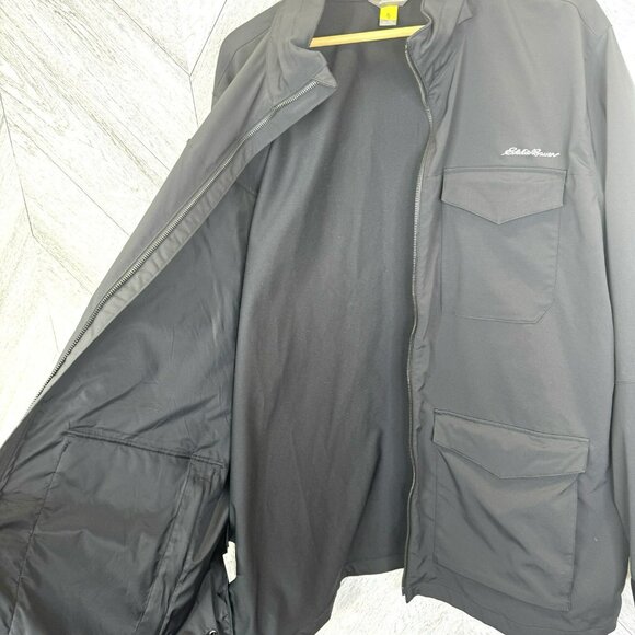 Eddie Bauer Travex Jacket Mens Size 2XL XXL Black Softshell Rain Wind Hiking - Picture 6 of 8